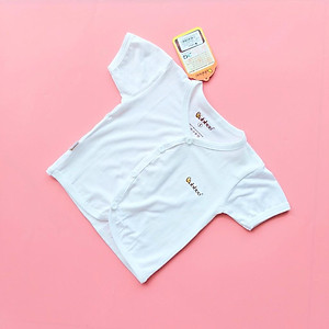 Áo sơ sinh cài chéo tay ngắn vải visco siêu mềm mại cho bé BTK18