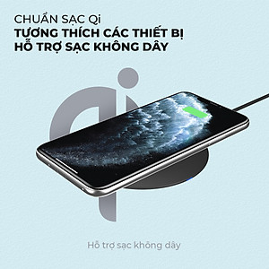 Đế sạc không dây Energizer 15W kèm cáp MicroUSB - WCP105BK - Hàng chính hãng