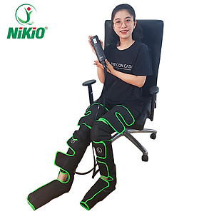 Máy Nén Ép Trị Liệu Suy Giãn Tĩnh Mạch Chân Nikio NK-287 - Massage Chân Bằng Công Nghệ Túi Khí Tân Tiến Với Áp Suất 50 Kpa - Tích Hợp Nhiệt Sưởi Ấm Đầu Gối - Tăng Tuần Hoàn Máu, Hỗ Trợ Cải Thiện Suy Giãn Tĩnh Mạch Và Đau Nhức Chân