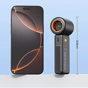 Quạt cầm tay turbo mini siêu mát Pin trâu 5000 mAh, nhỏ gọn linh hoạt hiệu Hotcase WARMCO - 100 chế độ gió, dùng liên tục 18h (tùy mức gió), thiết kế đẹp, bền - hàng nhập khẩu