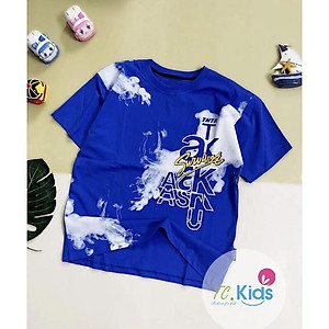 Áo thun cho bé trai phối đồ đẹp size 10-60kg chất cotton mềm mát mẫu loang khói