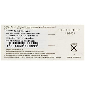 Pin Đồng Tiền Lithium Battery 3V - Maxell CR2032