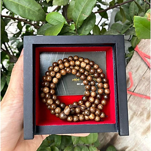  Tặng HộpVòng Tay Chuỗi Tràng Hạt 108 6mm Trầm Tốc Việt - Trầm Hương Tự Nhiên