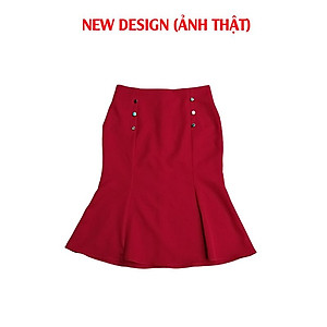 Chân váy đuôi cá dáng midi, Lưng cao, Ôm body, Độ dài 60cm phong cách công sở thanh lịch vải co giãn 4 chiều New Design CV015A