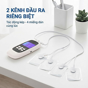 Máy Massage Xung Điện 4 Miếng Dán, 15 Mức Cường Độ, 8 Chế Độ, Giảm Đau Nhức, Tăng Cường Tuần Hoàn Máu Kachi MK46 - Hàng chính hãng