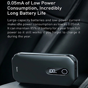 Bộ kích nô acquy kiêm sạc dự phòng 12000mAh Baseus CRJS03-01 - HÀNG CHÍNH HÃNG 