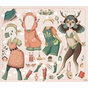 Búp bê giấy thay đồ thời trang đồ chơi cắt thủ công cho bé / Notebook búp bê giấy NHẬT BẢN - bách hóa na na