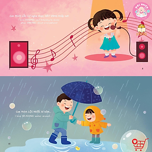 Sách - Bộ Bé Học Giao Tiếp 4 cuốn - Bồi cứng & Song ngữ Việt - Anh - Lionbooks