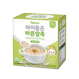 Cháo ăn dặm ISPOON Hàn Quốc cho bé 3 vị lựa chọn thơm ngon bổ dưỡng (91g)