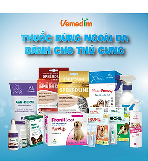 Vemedim Marbovitryl FD - Đặc trị bệnh nhiễm trùng, đường hô hấp, tiết niệu trên chó, mèo, hộp 10 viên