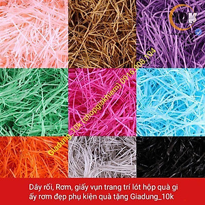 Dây rối, Rơm, giấy vụn trang trí lót hộp quà giấy rơm mịn và đẹp 20g phụ kiện quà tặng Giadung_10k