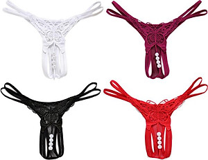 Quần lót nữ lọt khe dây 2 bên - Màu trắng