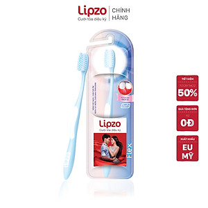 Combo 5 Bàn Chải Đánh Răng LIPZO Flex Khay Công Nghệ Lông Chỉ Tơ Nha Khoa Dành Cho Người Lớn