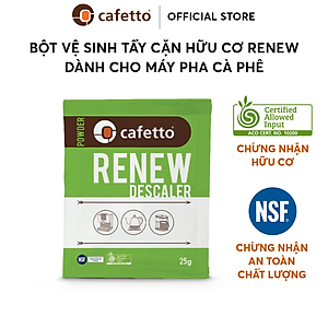 [Hàng chính hãng] Bột vệ sinh, tẩy cặn hữu cơ dành cho máy pha cafe, ấm đun nước - Cafetto Renew (25g)