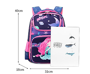 Balo học sinh cấp 1và 2 siêu nhẹ chống gù chống nước cao cấp phong cách châu âu