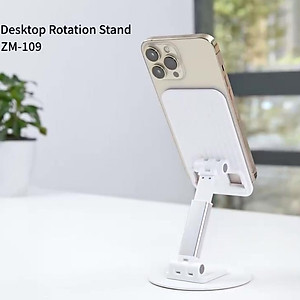 Giá đỡ kệ đỡ cho điện thoại xoay 360 độ hiệu WIWU Destop Rolation Stand ZM-109 - thay đổi chiều cao, xoay mọi góc độ, gấp gọn gàng khi không sử dụng - Hàng nhập khẩu