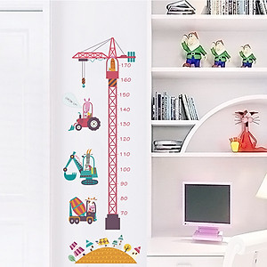 Miếng dán sticker Cleverbees đo chiều cho bé cao từ 60 cm tới 180 cm dán tường trang trí hình hoạt hình ngộ nghĩnh dễ dán Mẫu Clickmua23- Nhiều mẫu lựa chọn