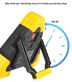 Đèn Cảnh Báo Tam Giác SOS LED COB Pin 6400mAh Sạc Năng Lượng Mặt Trời Cho Xe Đường Dài Tàu Thuyền Biển Báo Công Trình