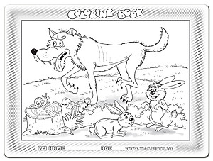 Xếp hình Tia Sáng Sói và thỏ  (30 Mảnh Ghép) - Tặng kèm tranh tô màu cho bé