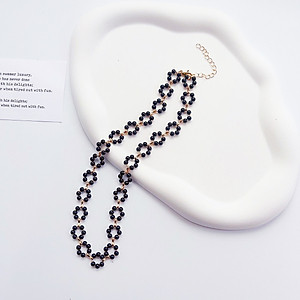 Dây chuyền vòng cổ mix hoa hạt ngọc trai nhỏ xinh đẹp choker ngọc trai sang chảnh sexy nữ tính