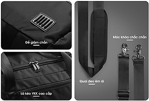 Túi Du Lịch KINGBAG SKY trượt nước, sức chứa lớn, có ngăn để giày - Hàng Chính Hãng