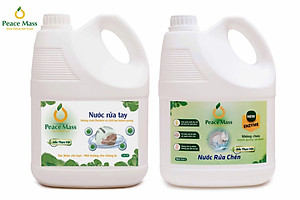 Combo Sản Phẩm Gốc Thực vật NRTB1 Peace Mass - Nước Rửa Tay 3.6 lít + Nước Rửa Chén 3.6 lít (Thuộc nhóm Sản phẩm Lành tính / Sinh học)