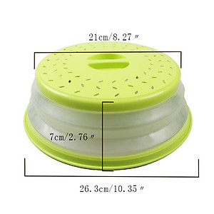 Plastic Microwave Food Cover Vented Splatter Protector Lid Safe Vent Yellow