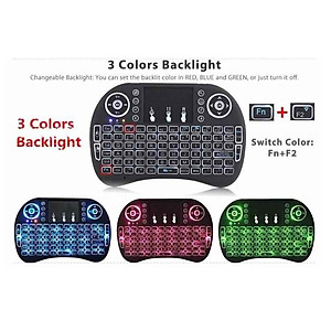 Bàn phím Wireless mini UKB500- Bàn phím không dây mini keyboard kiêm chuột cảm ứng đa năng wireless - Hàng chính hãng