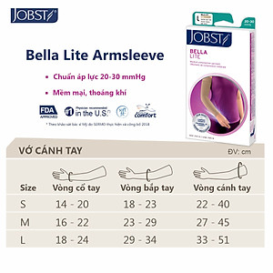 Vớ cánh tay JOBST Bella Lite hỗ trợ điều trị phù bạch huyết