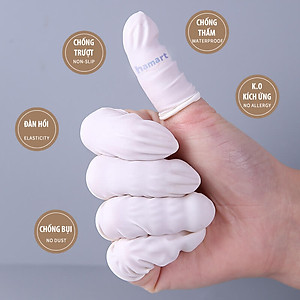 Túi 100 Bao Ngón Tay Cao Su Bọc Bảo Vệ Đầu Ngón Tay Chống Mài Mòn Bụi Bẩn Bảo Hộ Lao Động