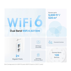 Bộ phát sóng Mesh WIFI 6 TP-Link Deco X10 | WIFI 6 AX1500 2 băng tần | Vùng phủ sóng rộng | Bảo hành 2 năm | Hàng Chính Hãng