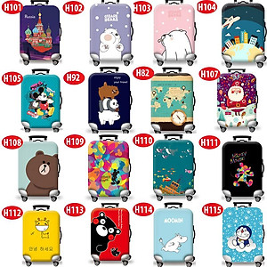 Túi bọc bảo vệ vali -Áo vỏ bọc vali - Gấu Nâu H108