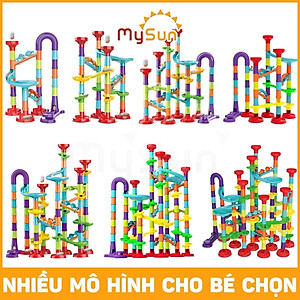 Đồ chơi cầu trượt thả bi lăn 3D mô hình lắp ráp cho bé giải trí sáng tạo MySun