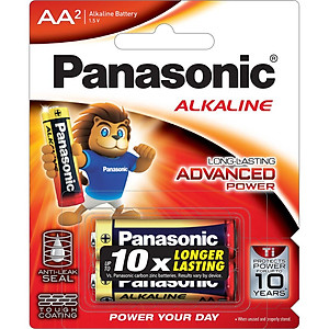 Vỉ Pin kiềm Panasonic Alkaline AA LR6T/2B-V (2 viên) – Hàng Chính Hãng
