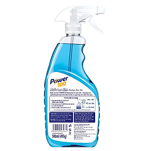 Combo 2 Chai Nước Lau Kính POWER100 Hương Bạc Hà 500mlx2