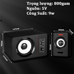Hàng Chính Hãng - Loa Máy Vi Tính SADA D-200D, Hỗ Trợ Bluetooth, USB, Thẻ Nhớ