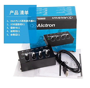 Bộ chia tai nghe 4 cổng Alctron HA4 Plus - Hàng Chính Hãng