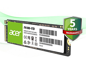 Ổ cứng SSD Acer FA100 M2 NVMe PCIe Gen3 128GB - 2TB - Hàng chính hãng