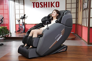 Ghế Massage Toàn Thân con lăn 4D di chuyển Đa Năng Cao Cấp Toshiko T86 Pro, đạt chuẩn ISO massage sâu tại các vùng chuyên biệt, Máy Massage Toàn Thân Đa Năng chức năng dò tìm huyệt đạo