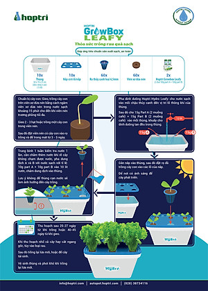 Bộ 1 chậu trồng rau ăn lá thủy canh tĩnh Growbox Leafy Kit 1 Hợp Trí Không bao gồm phân bón thủy canh