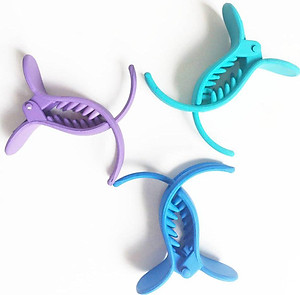 Combo 2 Kẹp tóc nữ càng cua 3 răng màu sắc (màu ngẫu nhiên)