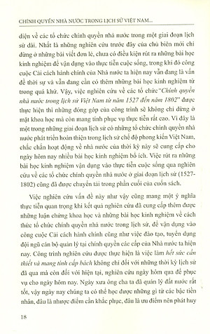 Chính Quyền Nhà Nước Trong Lịch Sử Việt Nam Trong Lịch Sử Việt Nam (1527-1802) (Tái bản có sửa chữa)