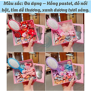 Túi Hộp Kéo 28 Chi Tiết Kẹp Tóc Dây Cột Tóc Làm Quà Tặng Dễ Thương Phụ Kiện Tóc Cho Nữ Và Bé Gái