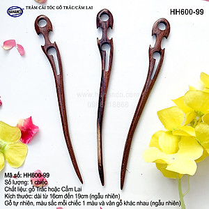 Trâm cài tóc bằng gỗ Cẩm Lai/Trắc (Đủ kiểu dáng) HH600 - phong cách cổ trang, điêu khắc sang chảnh HOT TREND cho nữ  - HAHANCO