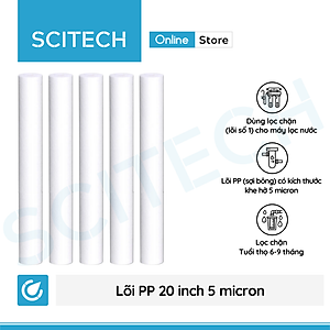 Combo 5 lõi PP 20 inch 5 micron - Lõi số 1 máy lọc nước RO, bộ lọc thô - Hàng chính hãng