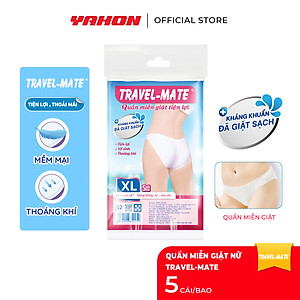 [Tặng 2 Khăn Ướt Cồn/Bao] Bao Quần Lót Dùng 1 Lần Nữ TRAVEL-MATE 5 Cai/Bao | Đã Giặt Sạch, An Toàn, Tiện Lợi