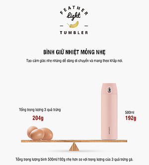 Bình Giữ Nhiệt LocknLock Featherlight One-touch Tumbler LHC3257 500ml
