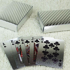 Bộ Bài PVC Mạ Vàng 24K Mạ Bạc Cao Cấp Chất Liệu Đàn Hồi, Bộ Bài Tây Poker Polieste Không Thấm Nước, Hàng Chính Hãng
