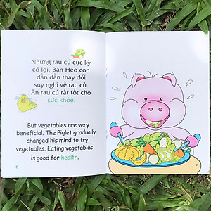 Bộ 12 Truyện tranh song ngữ Việt Anh rèn thói quen tốt cho bé - Đinh Tị - thích hợp bé 3-12 tuổi