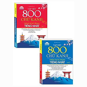 Combo Tập Viết 800 Chữ Kanji Thông Dụng Trong Tiếng Nhật (Bộ 2 Tập)